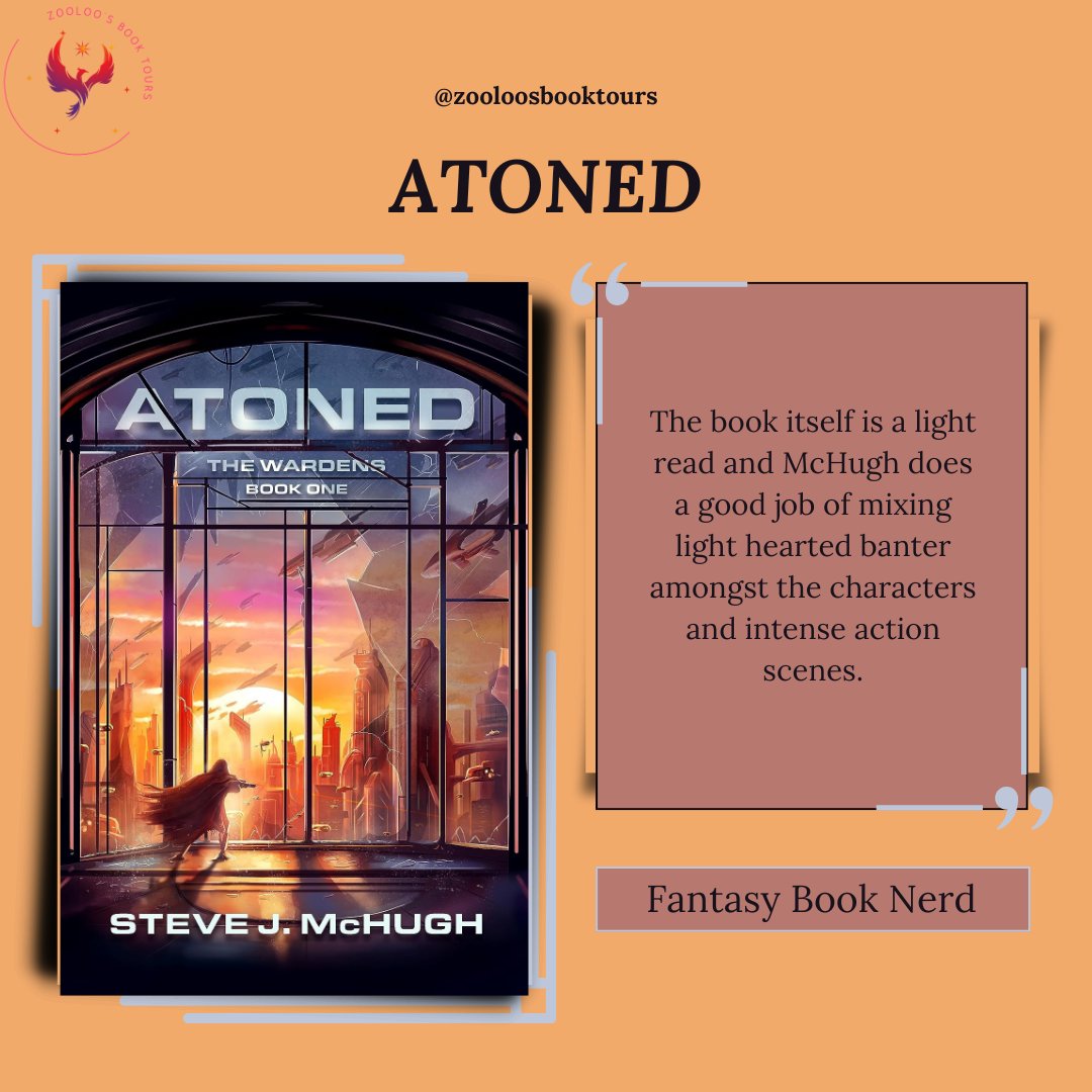 On the audiobook book tour for #Atoned we saw a post from @FantasyBookNerd ~ You can read their full reviews here ~ tinyurl.com/ydjz646j 

Tomorrow we will see @zooloo2008 thinks as they close the tour! 

@StevejMchugh @PodiumAudio
#ZooloosBookTours