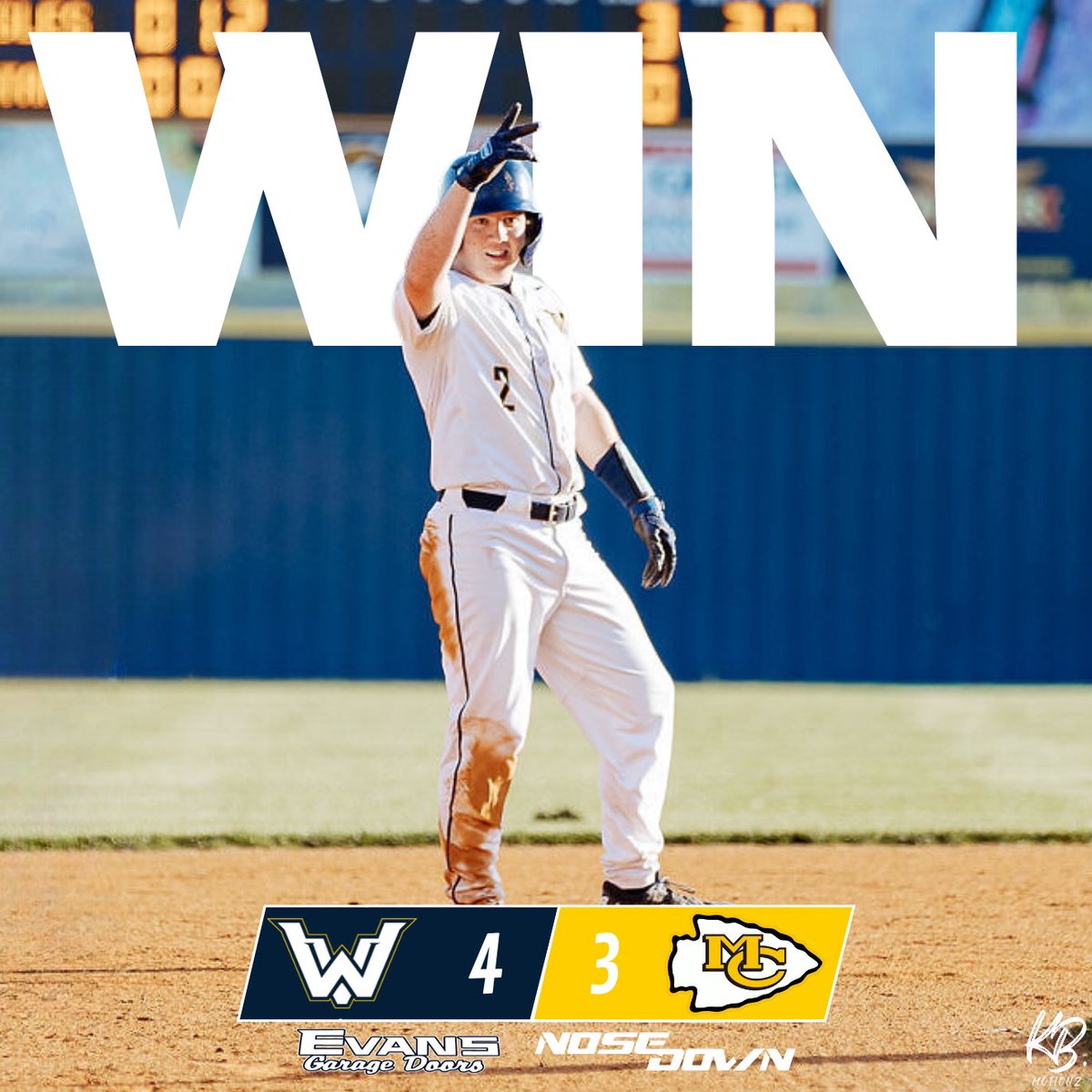 Mustangs get the DUB behind complete game from Titus Torbett; HR from Braxton Smith, rbi from Jordan Smith and the big 2 rbi single from Conner Phillips! Mustangs will host McMinn tomorrow at 5. #PackTheMike!