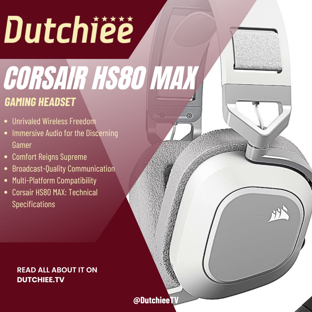 The HS80 MAX boasts excessive-fidelity 2.4GHz wireless connectivity, handing over low-latency audio with an outstanding 50ft variety.

dutchiee.tv/news/corsair-h…

@corsair

#gamingheadphones #headphones #gaming #gamingheadset #wirelessheadphones