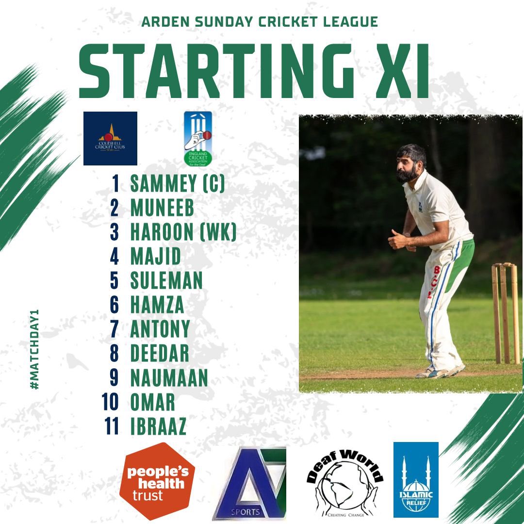 Good luck to ECAD Midlands for their first game in the Arden Sunday League season 2024. <a href="/IslamicReliefUK/">Islamic Relief UK</a> <a href="/UKYouth/">UK Youth</a> <a href="/DeafCricketUK/">ECAD England Cricket Association for the Deaf</a> <a href="/ECB_cricket/">England and Wales Cricket Board</a>