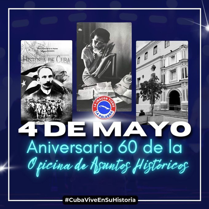 Felicidades en su Aniversario 60 de la oficina de Asuntos Históricos.
#dpeSantiagoDeCuba
#dmeSongoLaMaya
#TenemosHistoria