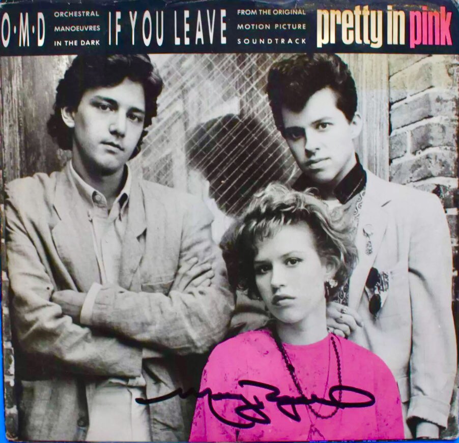 Pretty In Pink (1986) 
⭐️⭐️⭐️ - Roger Ebert 
Box Office Champ 🍿 
75% - Rotten Tomatoes 🍅 
LP Signed By Molly Ringwald 
#PrettyInPink / #MollyRingwald / #JonCryer / #AndrewMcCarthy / #JohnHughes