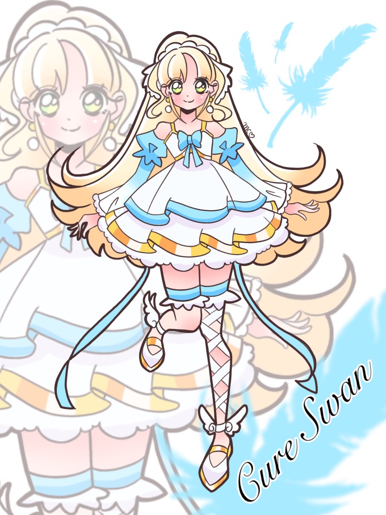 I redrew my oc cure swan, would you like to see a power up, or what other of my ocs would you like me to redraw. 🤍🪽 #precure #precure20th #prettycure #precure2024