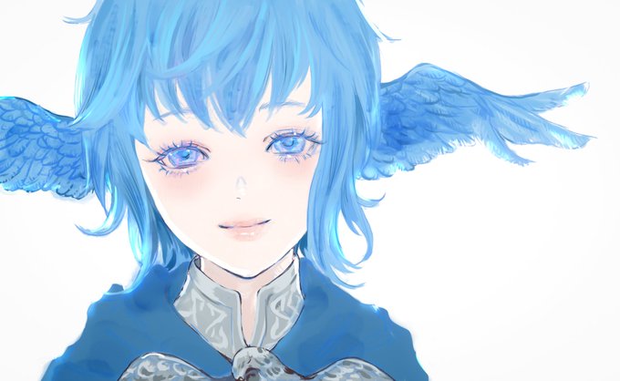 「blue hair eyelashes」 illustration images(Latest)