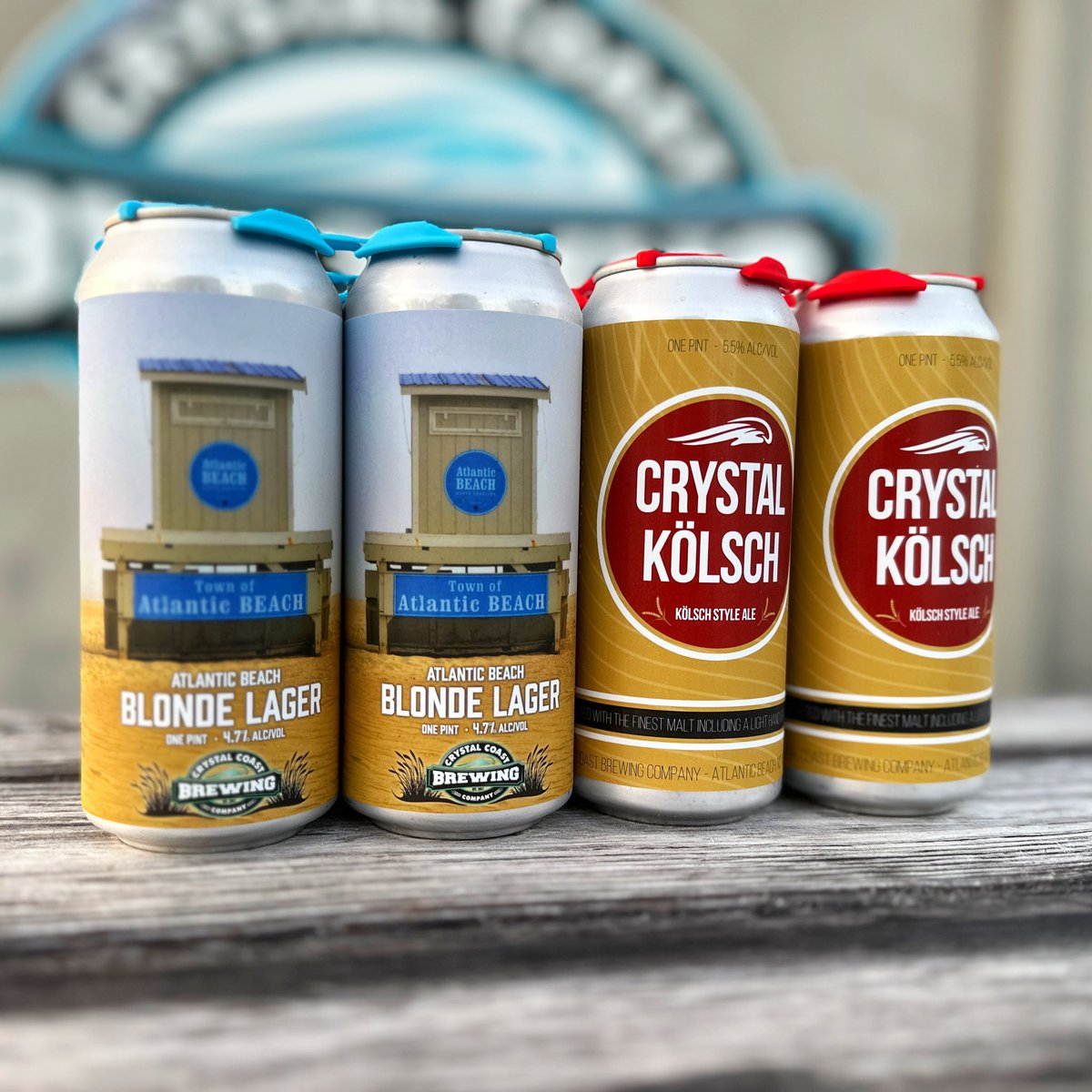 For our light beer fans, Atlantic Beach Blonde Lager and Crystal Kölsch are fresh in cans!
