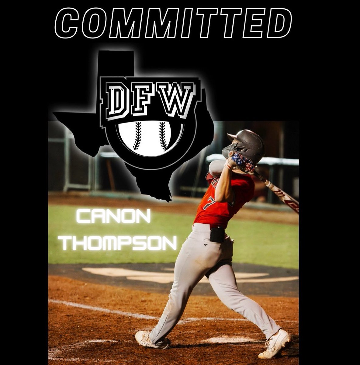 I am excited to announce that I have decided to further my baseball career at Dallas Fort Worth Baseball Academy. Thank you Jesus Christ and everyone who has helped me reach this point in my journey #committed #dfw