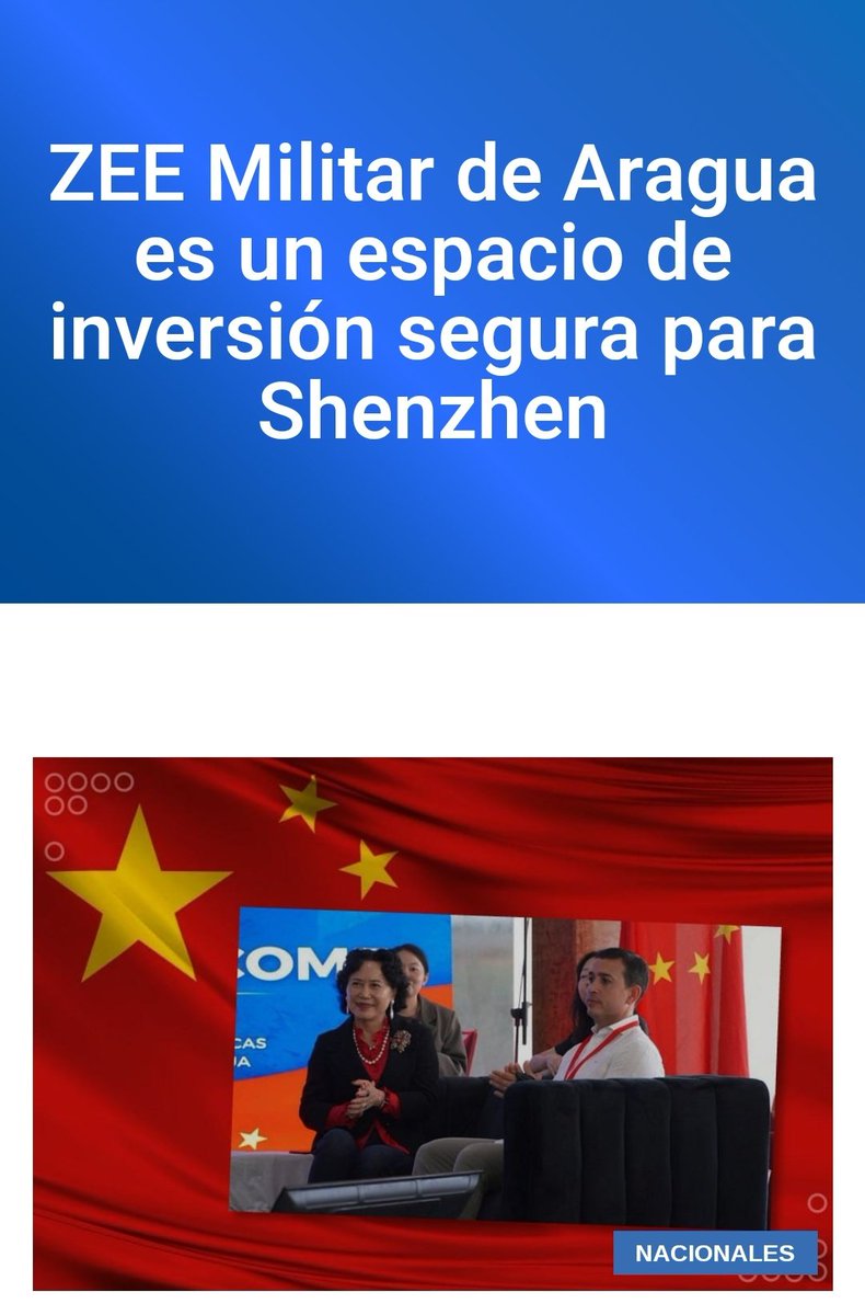 “La doctora Tao Directora del Centro de Investigación de las Zonas Económicas Especiales de Shenzhen, luego de su visita a la ZEE Militar de Aragua, manifestó que tiene una infraestructura industrial significativa y que se perfila como una zona de desarrollo es un espacio de…