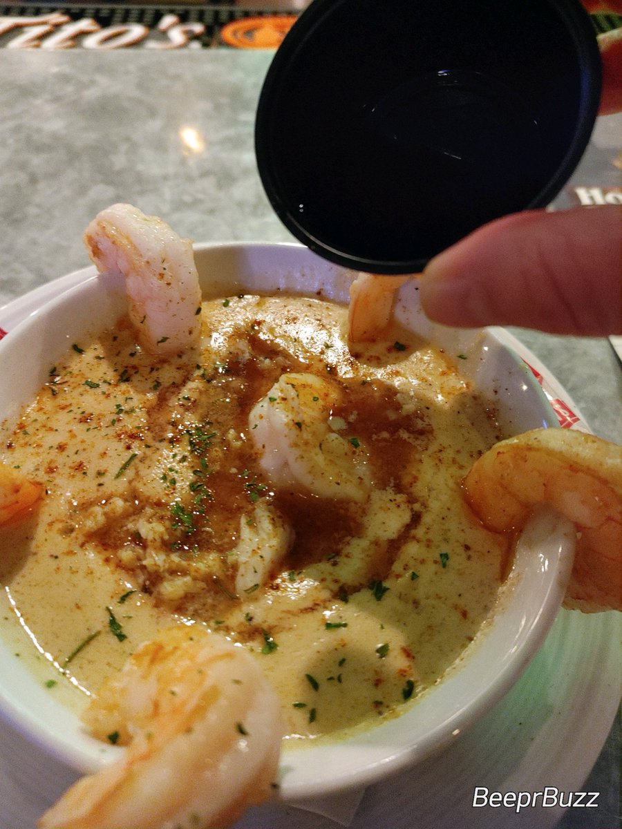 After a rainy, chilly day at the fairgrounds.....  Maryland Crab Soup with shrimp at @RamsHeadGroup Roadhouse . 
Sherry is always a must! 😋

#Annapolis #BeeprBuzz #itsaMarylandthing