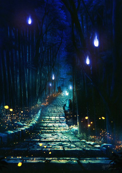 「night scenery」 illustration images(Latest)