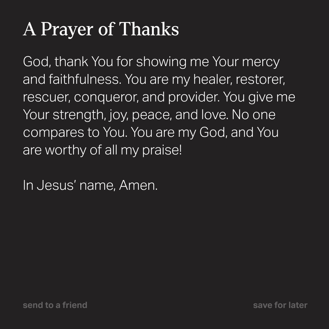 What good thing has God done for you recently?