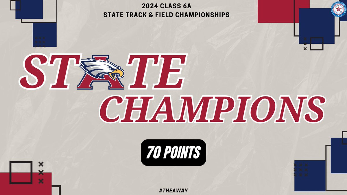BREAKING: For the first time in program history <a href="/HumbleISD_AHS/">The Atascocita HS</a> has won the UIL Class 6A Boys Track &amp; Field State Championship. 

Atascocita won the final race of the meet, 4x400-meter relay, defeating Duncanville and finished with 70 total points. #UILState #ShineALight #SendItOn