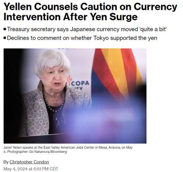 JUST IN 🚨: Treasury Secretary Janet Yellen says the Bank of Japan should consult with her before intervening to support Japanese Yen 😂