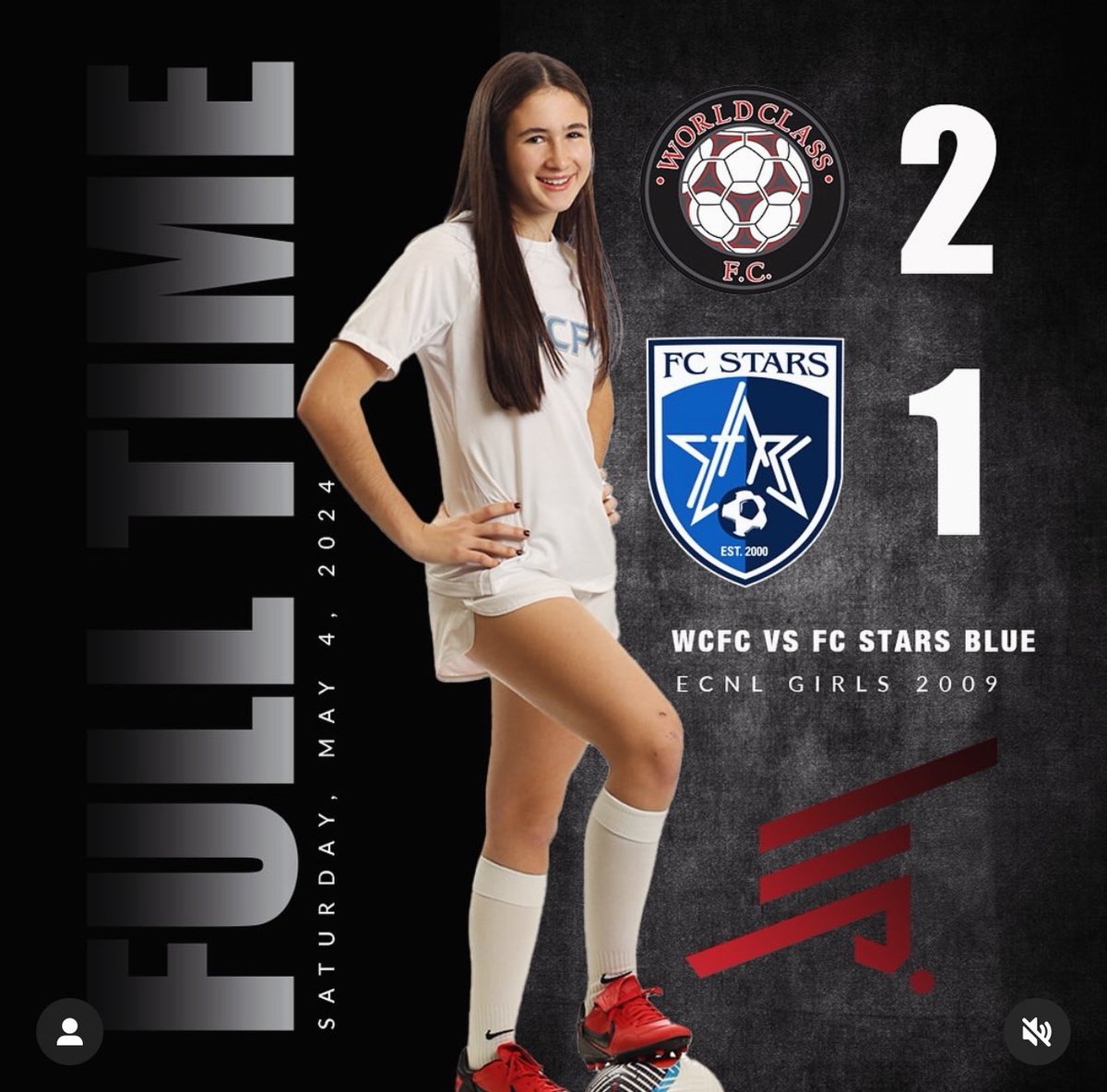 Worked hard for the W…

@ECNLgirls @ImYouthSoccer @TopDrawerSoccer @TheSoccerWire @SoccerMomInt @WorldClassFC1 @USYNT @VicOlorunfemi10 @travismclark @scoutingzone @PrepSoccer