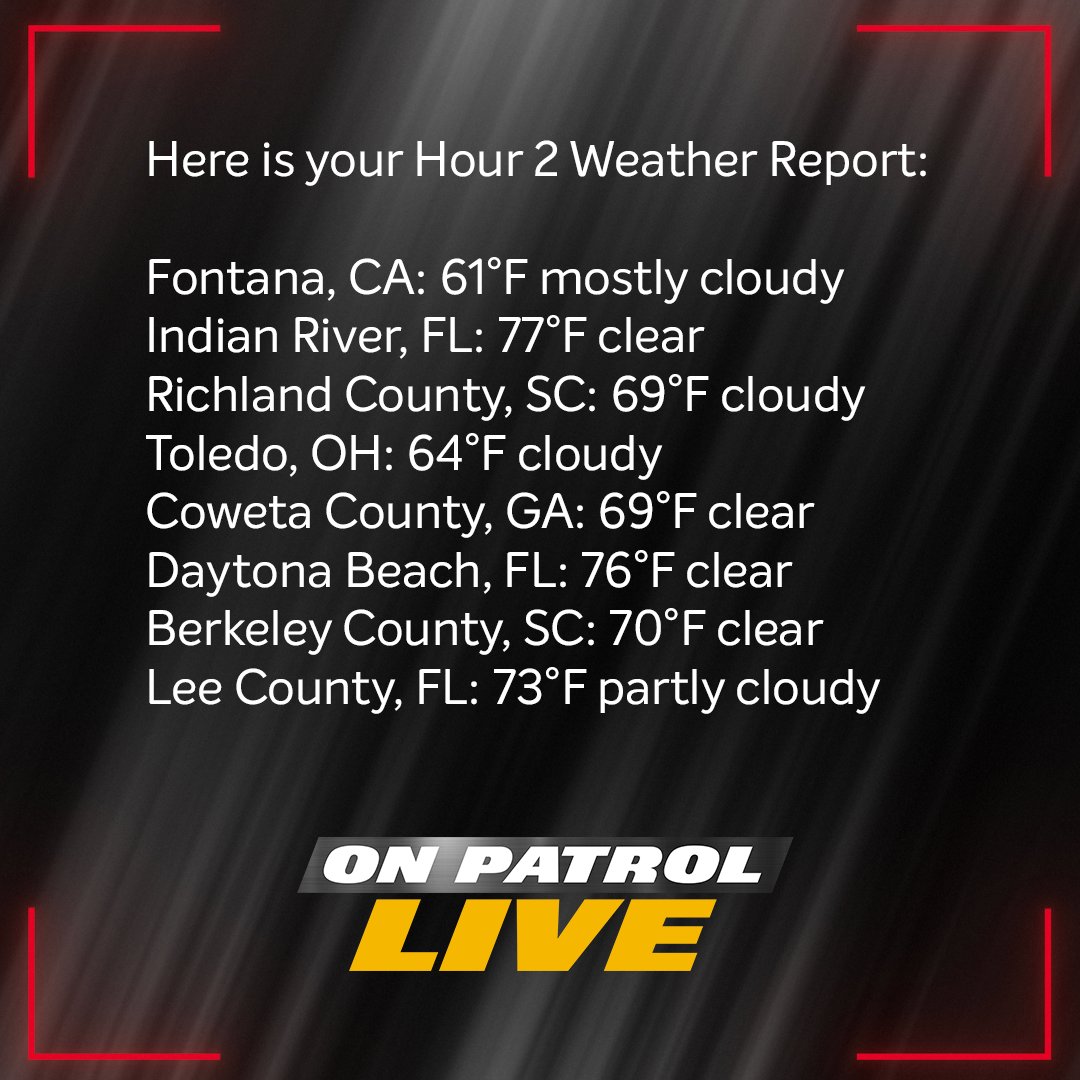 #OPNation. Here's your Hour 2 Weather. How's the weather in your neck of the woods?