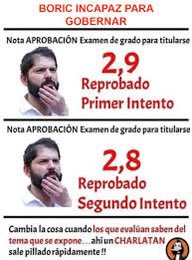 @GabrielBoric no se la pudo @gonzalowinter su mamá por influencias lo sacó de la U con 12 ramos echados!!! De verdad…SON NADIE!!! Totales experimentos de laboratorio en total ignorancia! Madonna