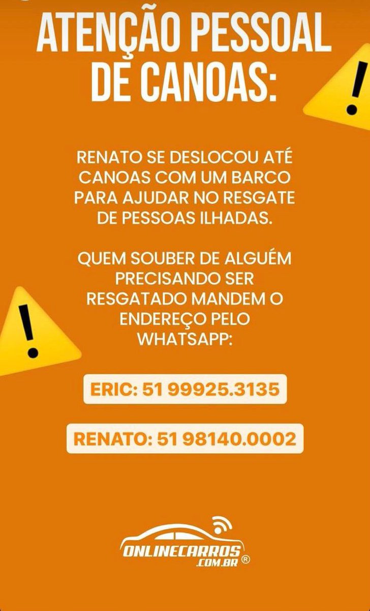diogo_rossi's tweet image. 🚨AJUDA EM CANOAS 🚨

Pessoal de Osório chegou para ajudar em Canoas! 

Segue contato!