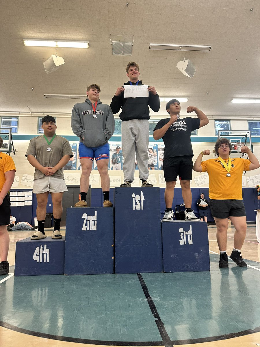 Powerlifting state champion in 242 weight class!