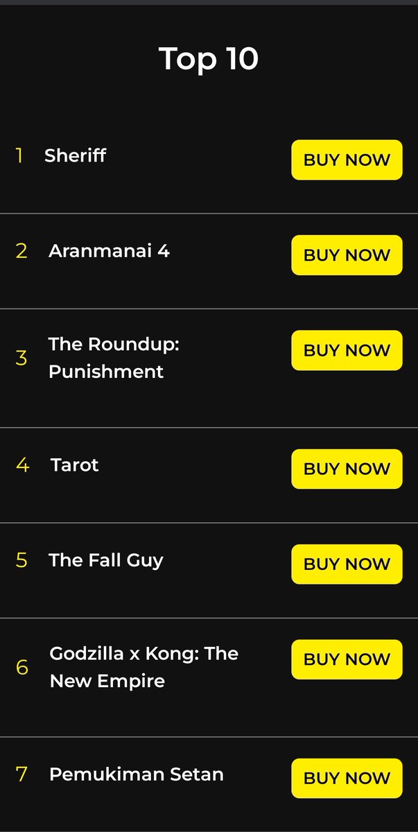 Good morning. @GSCinemas Top 10 Rating for yesterday.. #Aranmanai4 at No. 2 Release by @LotusFivestarAV #SundarC @tamannaahspeaks @khushsundar @rameshlaus