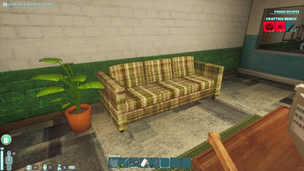 half-life plaid couch making a rare cameo appearance in abiotic factor