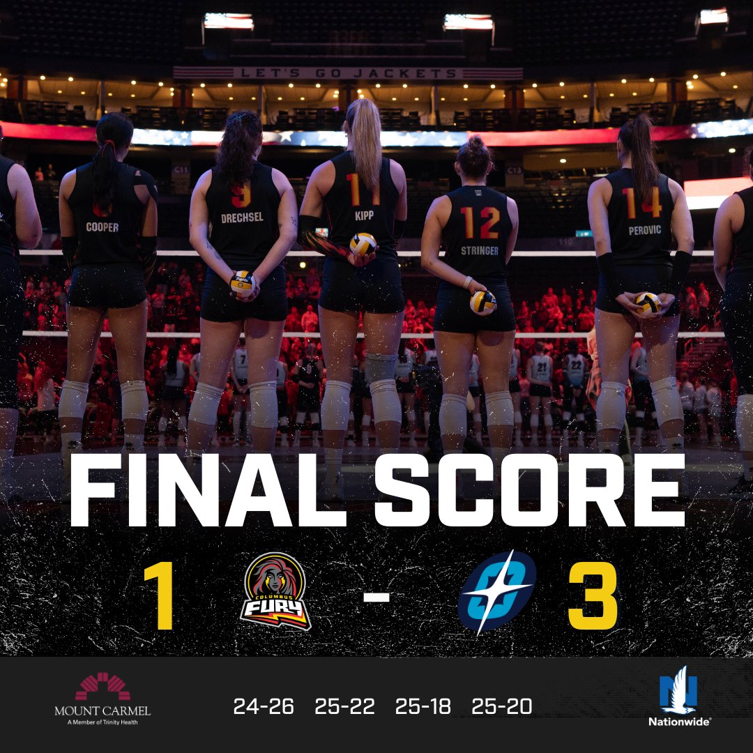 FINAL. Cooper leads the way with 17 kills and adds 10 digs. #UnleashTheFury #ColumbusFury #RealProVolleyball #ProVolleyball