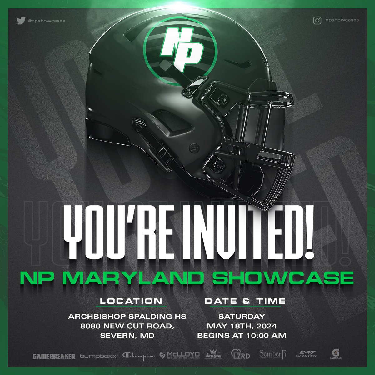 Reg closes 2mRow 4 the National Preps College Showcase. All positions R #SoldOut Xcept DB, QB and RB. The Premier College Showcase in the Mid Atlantic Region 4 #15Years, we have averaged over 100+ FCS, D2 and D3 Coaches / 35+ College Programs over the 15 years. #WhyNP #Trusted