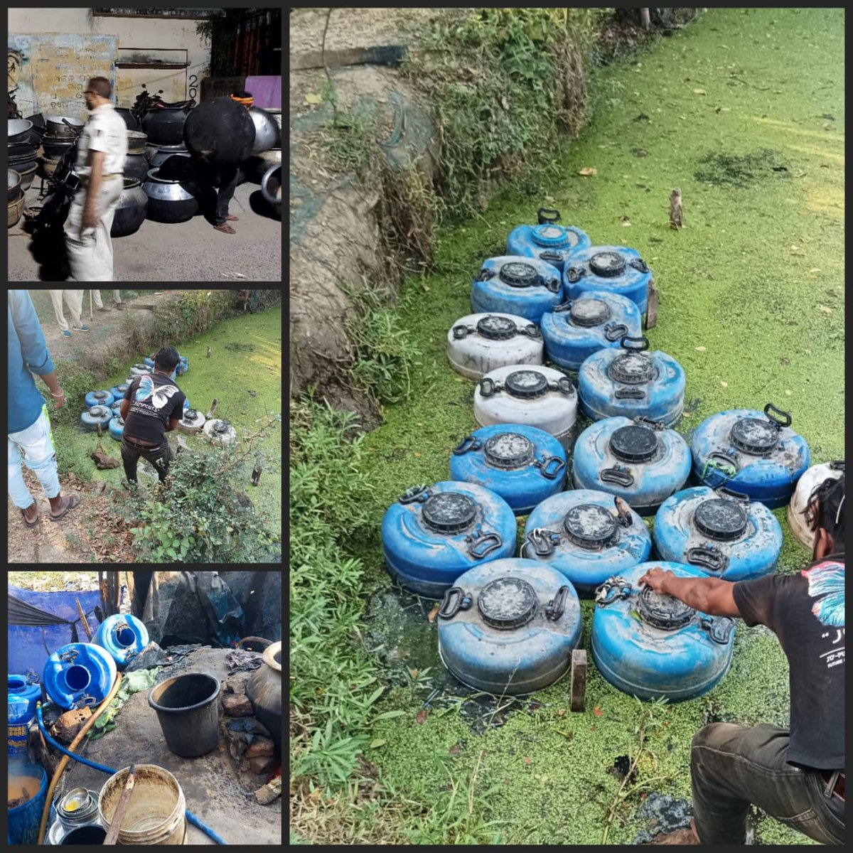 In dedicated raids conducted at Oupada & Puruna Balasore for the upcoming #GeneralElection2024, Balasore Police along with Excise, seized & destroyed 700 ltrs mohua pocho & 50 ltrs of illicit I/D liquor in Oupada & 35000 ltrs pocho & 2490 I/D liquor in Puruna Balasore. 4 arrested