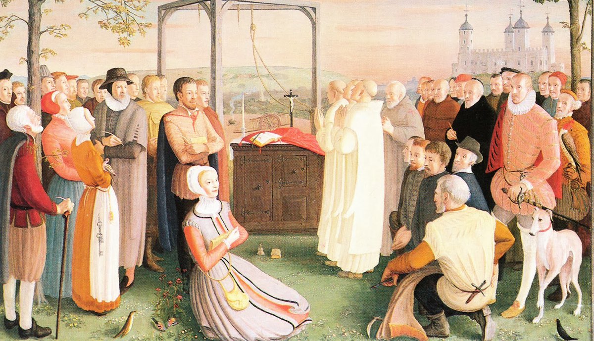 Today in Tudor History, 4 May 1535, in the reign of Henry VIII, 3 Carthusian monks, a Bridgettine monk & a parish priest were executed at Tyburn. They were executed for refusing to accept the King as the Supreme Head of the Church. #TudorHistory #Tudors #TudorDynasty #Anglophile