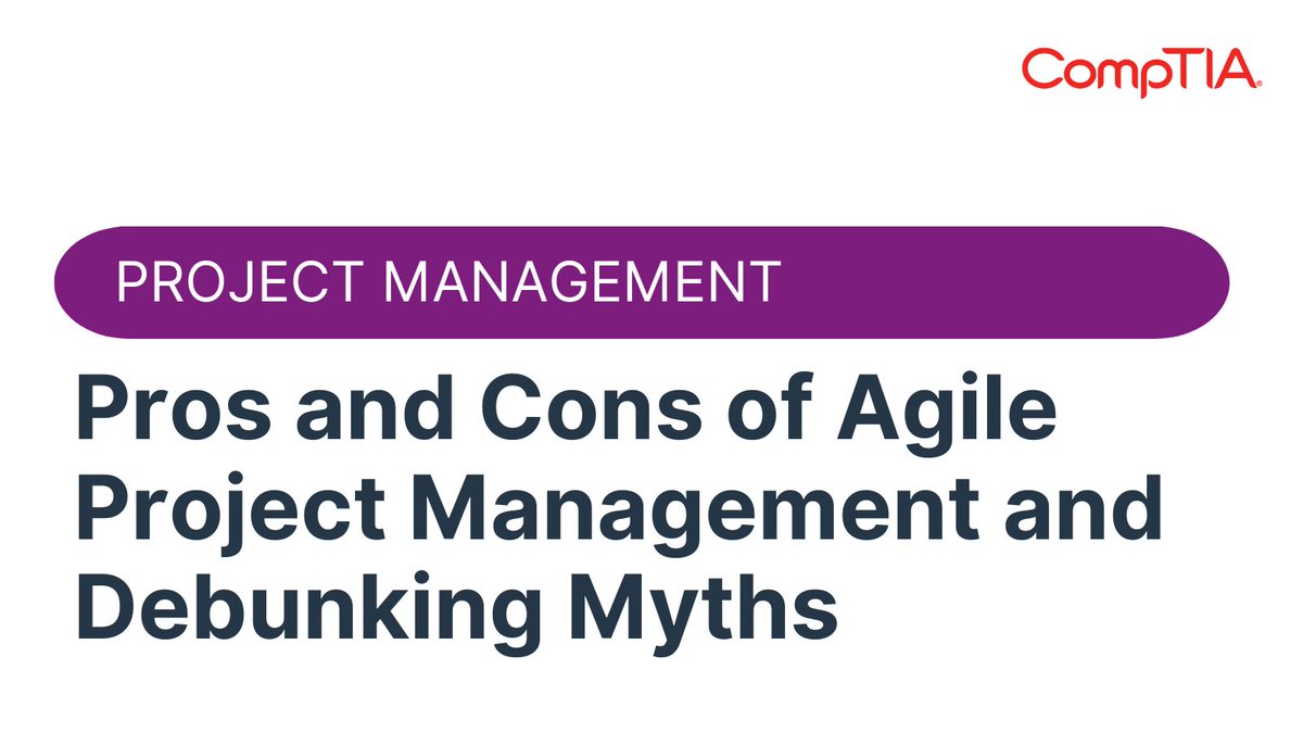 You may think you know everything about agile #projectmanagement, but we're here to debunk some myths! 💥 🔗: s.comptia.org/4cMq5ML