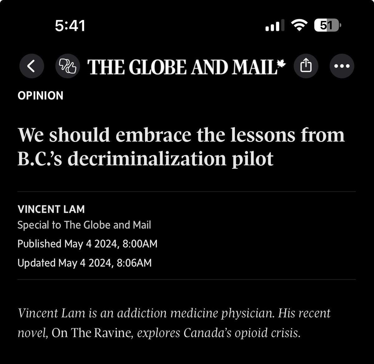 'Neither Conservative Leader Pierre Poilievre pointing fingers while exclaiming about “drugs, disorder, death and destruction,” nor Ontario Premier Doug Ford vowing, “I will fight this tooth and nail,” is going to find the right balance on decriminalization'. @drvincentlam