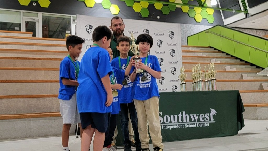 SVE continues to be the home of champions! Our Chess team put in work today and placed in each individual and team grade division at the 7th SWISD Chess Tournament. Congratulations to all the participants. We are bringing some hardware back to school on Monday. ♟️🌞❤️🏅🏅🏅🏆🏆🏆