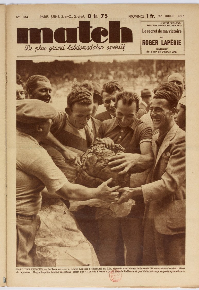 Tour de France 1937. Match: le plus grand hebdomadaire sportif Lapébie, Bartali, Maes Vía @GallicaBnF #LeTour