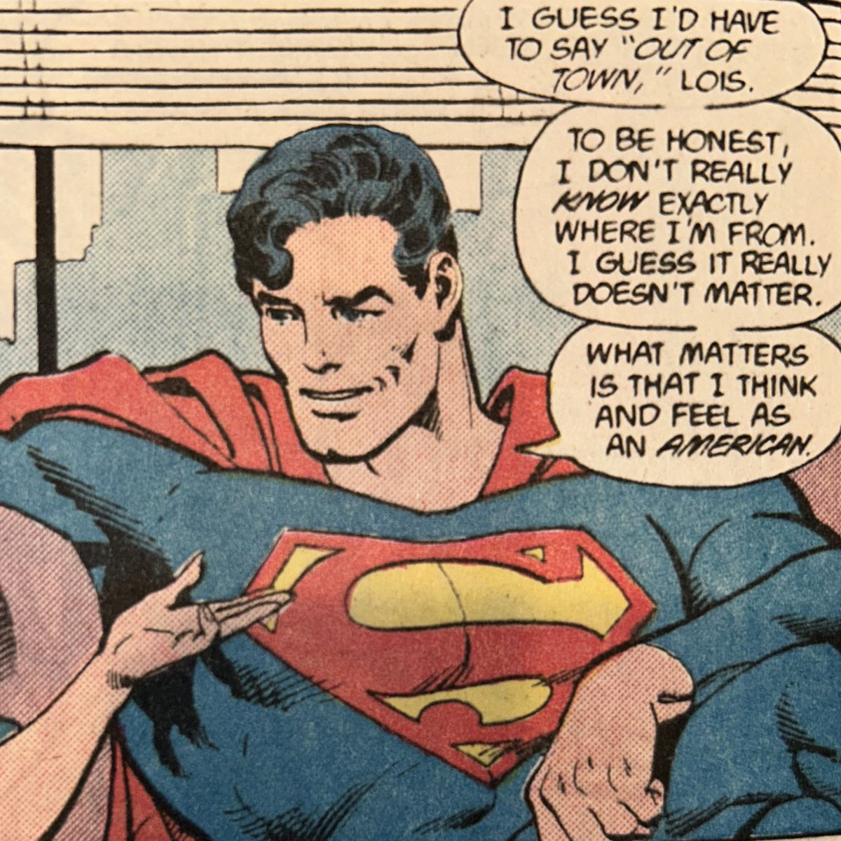 'What matters is that I think and feel as an American' might be the worst piece of Superman writing ever