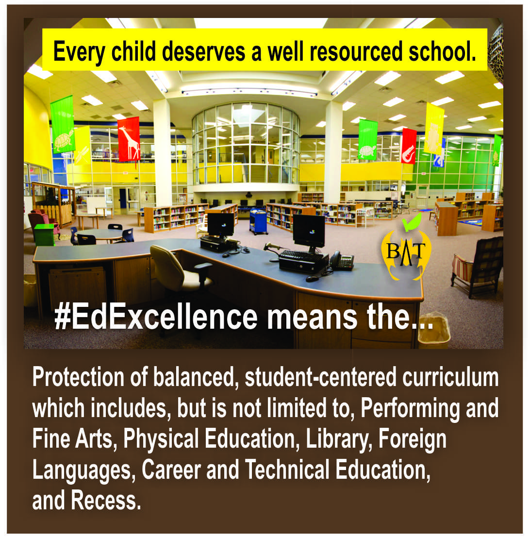 Every child deserves a well balanced, student-centered curriculum. They are the future. #SupportPublicSchools #TBATs #SayNoToVouchers #TeachMoreTestLess