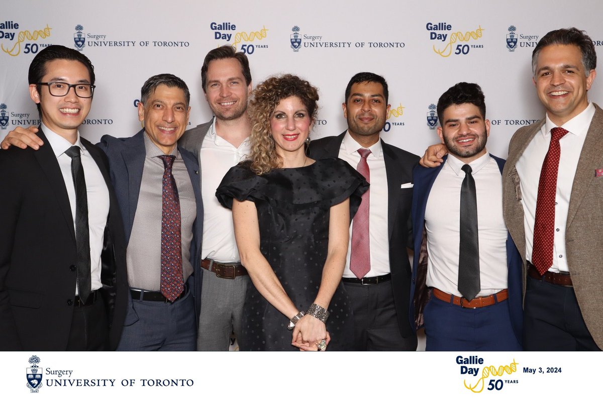 <a href="/UofTVascular/">UofT Vascular Surgery</a> residents and faculty at the 50th annual Gallie Day Banquet hosted by <a href="/UofTSurgery/">U of T Department of Surgery</a> 

Congratulations to Dr. Kayssi (<a href="/ahmedkayssi/">Ahmed Kayssi</a>) and Dr. Qadura on their academic promotions!