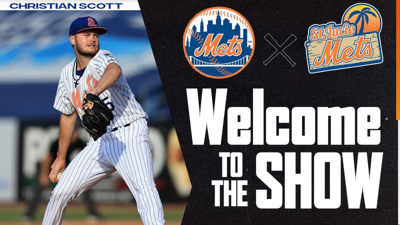 Congratulations to 2022 alum Christian Scott on getting called up to @Mets! Good luck in Tampa tonight!