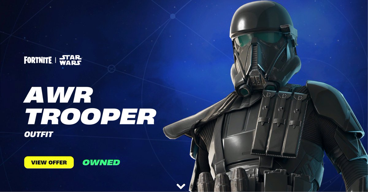 1x AWR Trooper Skin Giveaway ‼️ - Follow me & @Code_go1den ✅ -Like this Post ❤️ -Repost this post 🔁 -Tag a friend 👯 (Giveaway will end in 24 hours) Good Luck Everyone!