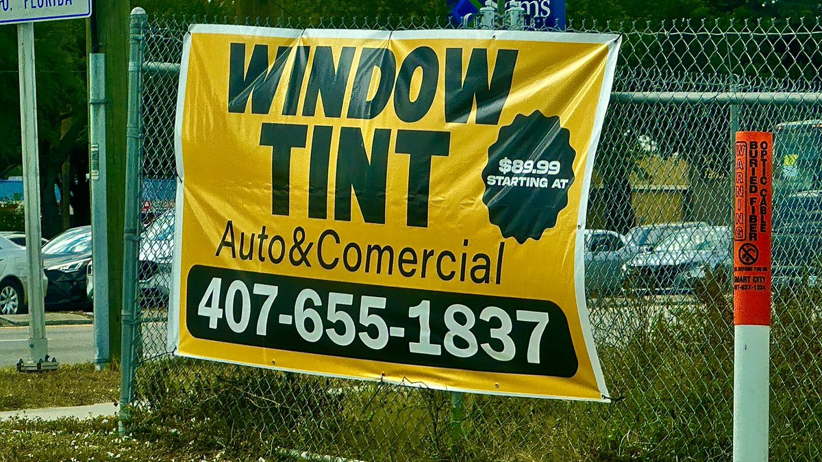 WINDOW TINT 
Auto & Commercial 
Phone : 407-655-1837 

#OrlandoFlorida #OrlandoFL #CentralFlorida #DowntownOrlando #Florida #WindowTint #Automotive #Commercial #America #usa