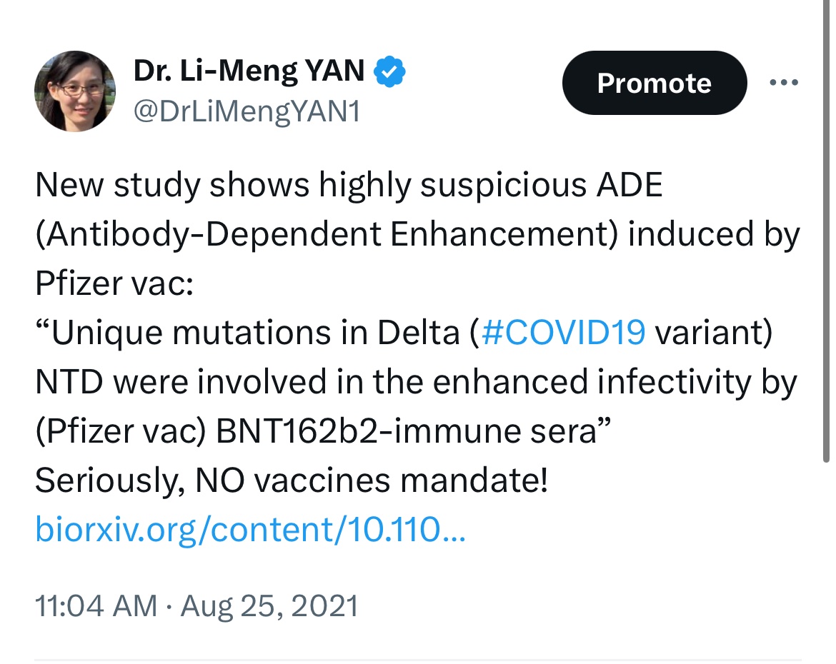 It’s the new findings about Antibody-Dependent Enhancement in SARS1 and SARS2. 
As I always emphasize from the beginning of #COVID19 pandemic.
zenodo.org/records/4650821