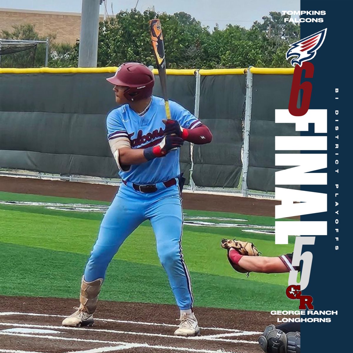 Falcons win!!! Tompkins battles and comes out on top over George Ranch 6-5 to advance to the Area round of the playoffs!