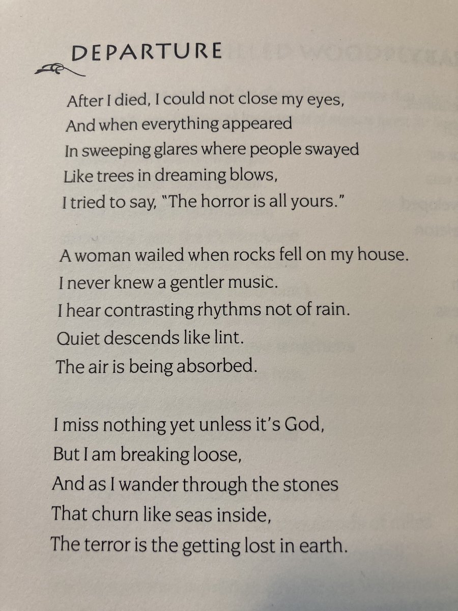 For your Saturday, here's 'Departure,' by Van K. Brock (1932-2017), father of poet & translator Geoffrey. Taken from Lightered: New and Selected Poems (2005). One more of his tomorrow.