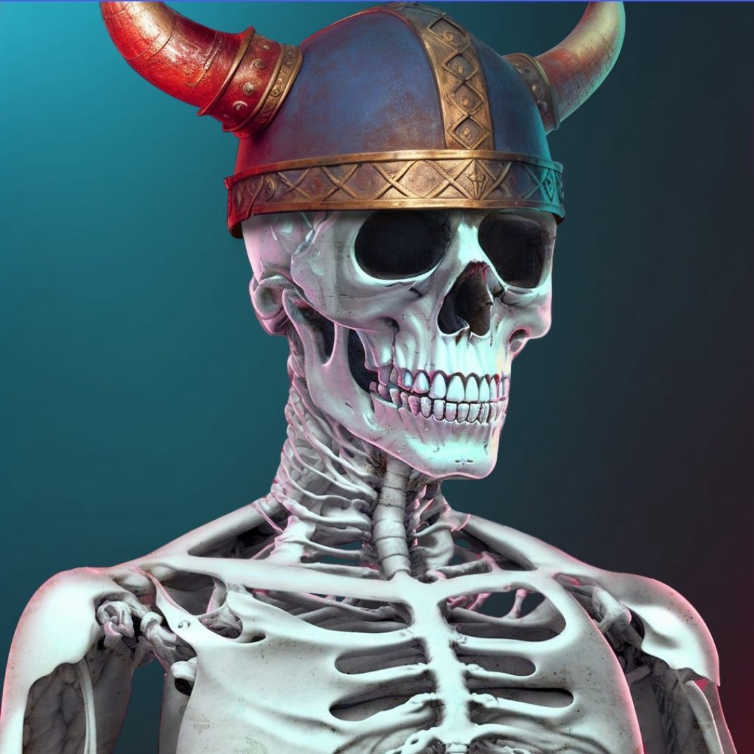 I'm a little late to the party. I had to get the Viking helmet! Fused it to my bonez base layer 💀😄☀️
#BlockBonez #FlareCommunity 
#FlareNetwork #BNZ