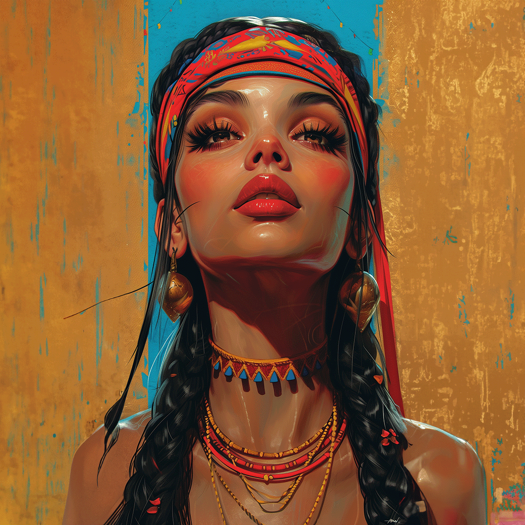 Desert Queen
#bohemianstyle #tribaljewelry #portraitart #sunlitbeauty