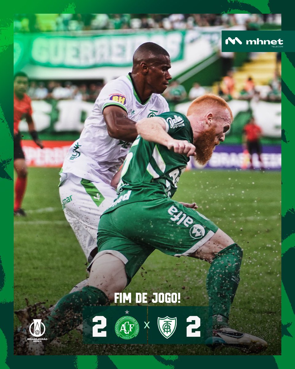 Fim de jogo na Arena Condá 

Chapecoense 2x2 América-MG 

#VamosChape