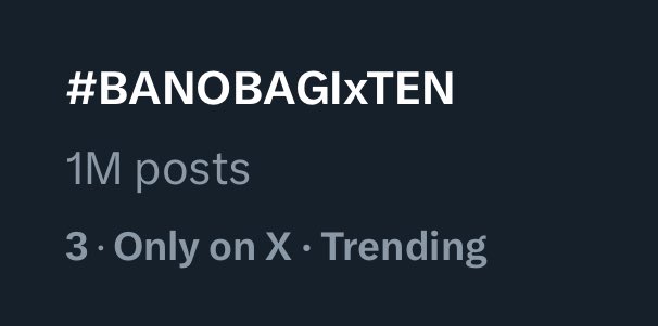 Hashtag for TENLEE is surpassed 1 million tweets within 20h! 🎉

        #BANOBAGIxTEN

1,000,000 Tweets