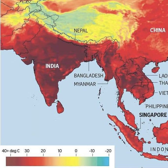 In South and Southeast Asia crops are being scorched, schools are closing, and people are dying. It’s only Spring, but thousands of records are being smashed across Asia in what’s being called “the most extreme event in world climatic history.” cbsnews.com/news/heat-wave…