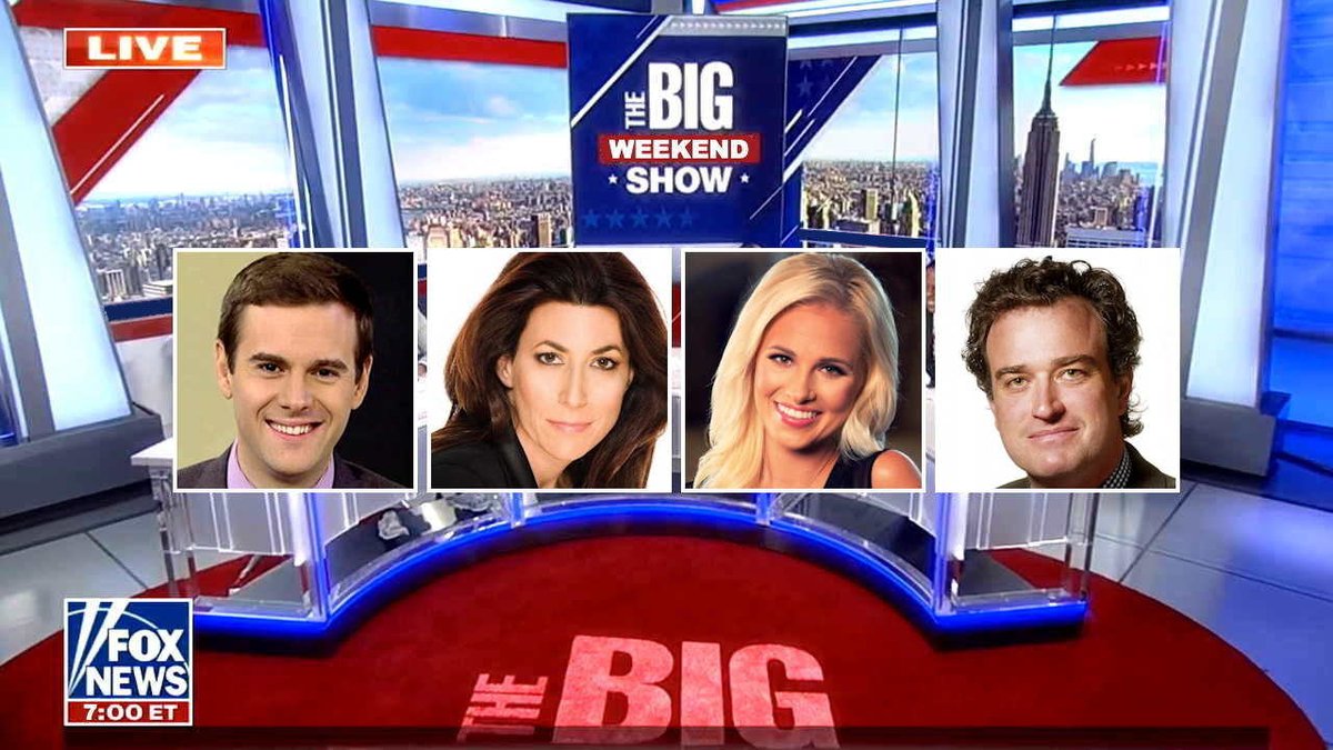 Look who's talking! • Fox radio's @guypbenson • author of 'Fear Itself' @HeyTammyBruce • @Outkick's @TomiLahren • DC Times' @CharlesHurt This could be the start of something big...and it IS. The Big Weekend Show...LIVE to all time zones at 7pm (4pm in Whittier). Be there!