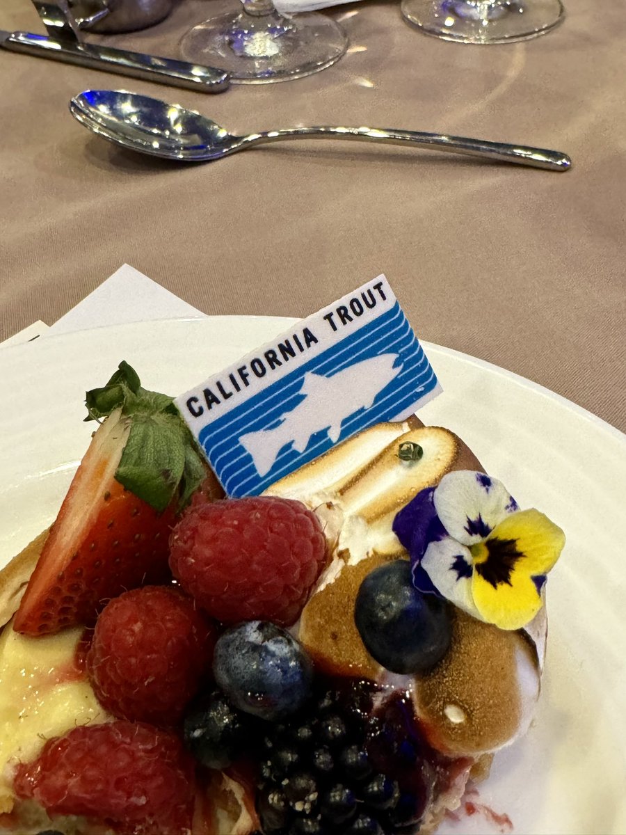 Another epic @CalTrout gala complete! Huge shout out to our incredibly hardworking staff that put on such a special event and a massive thank you to CalTrout’s supporters. We couldn’t do it without you! Also that dessert 😍