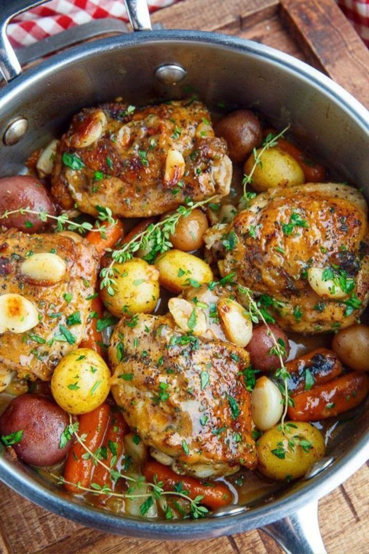 Spanish Chicken With Chorizo and Potatoes