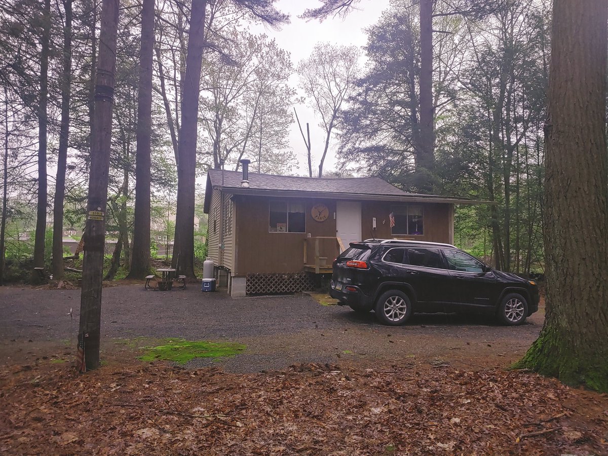 The rain set in here at camp. Woodstove going.. Beer on the porch😂😂