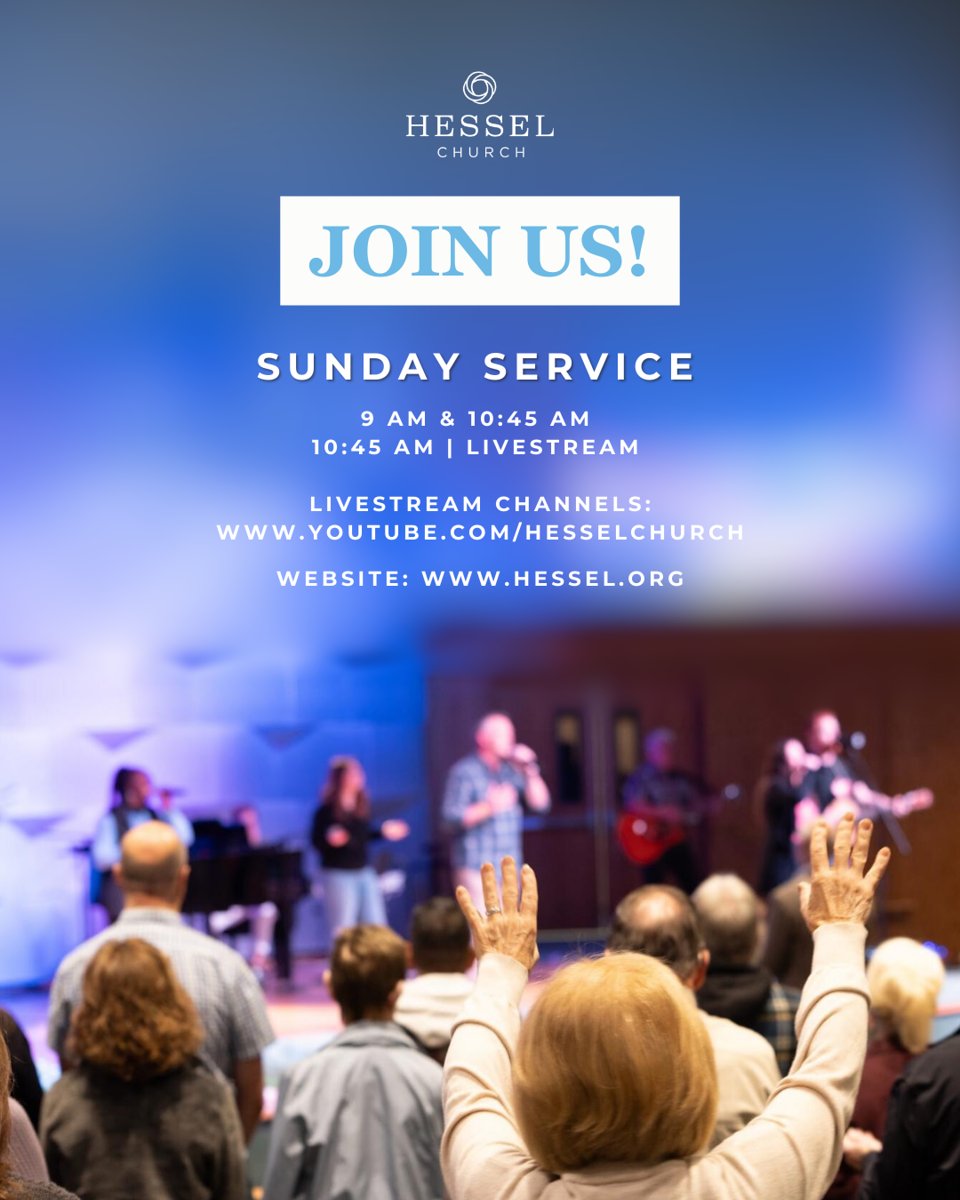 Come and join us as we lift our voices in worship together!

#HesselChurch #SundayInvite  #SonomaCounty #WorshipTogether #BeWithGod